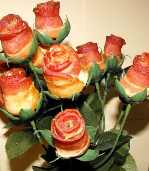 bacon flower bouquet
