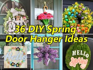 Top Inviting Exciting And Practical Spring Door Hanger Ideas