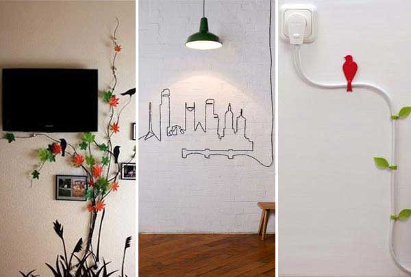 Creative ways to hide TV cords on walls