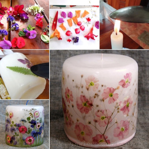 Decoupage A Candle With Dried Flowers - WooHome