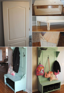 Old Doors Into An Amazing Entryway Bench - Woohome