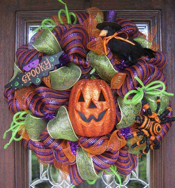 22 Handmade Ideas For Spooky Halloween Wreaths - Amazing DIY, Interior ...