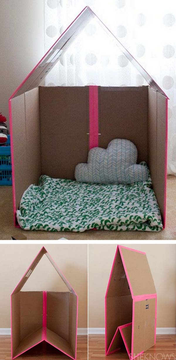 27 DIY Kids Games And Activities Can Make With Cardboard Boxes WooHome