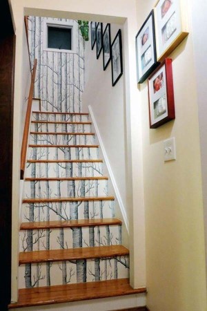 20 DIY Wallpapered Stair Risers Ideas To Give Stairs Some Flair WooHome   Stair Risers Decor Woohome 1 300x450 