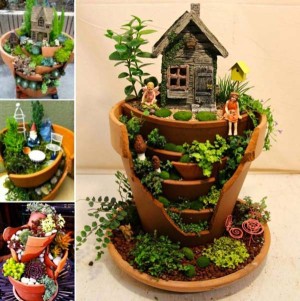 Stunning Ideas to Build a Fairy Tale Garden in a Broken Pot - WooHome