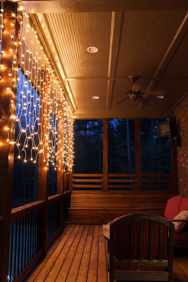 27 DIY String Lights Ideas For Fall Porch and Yard - WooHome