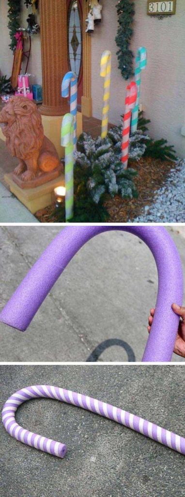 10 Exciting Christmas Decorations Created From Pool Noodles