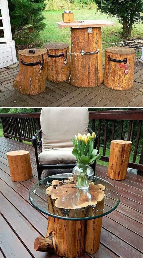 19 Amazing Diy Tree Log Projects For Your Garden