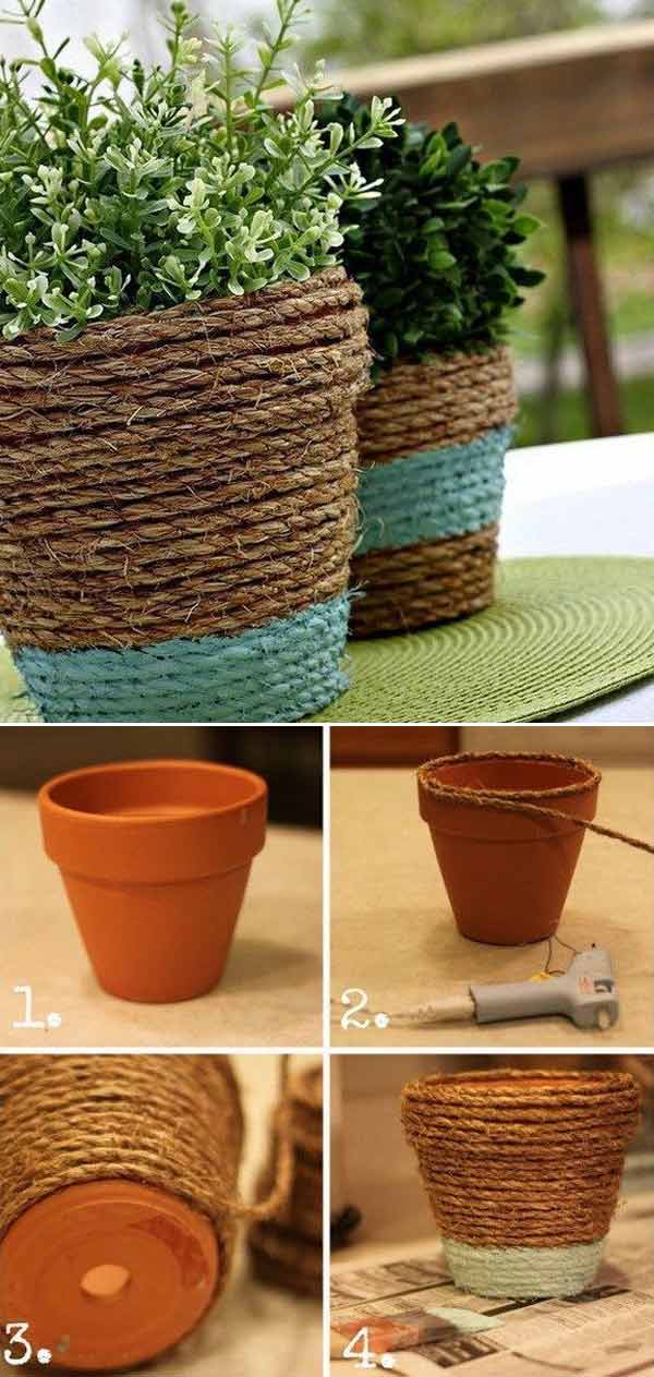 How To Make Plastic Plant Pots Look Nice How To Decoupage With 