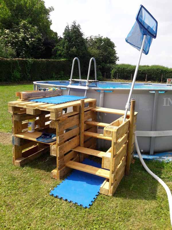 Diy Pool Deck Kit Diy Pool Side Pallet Projects For Perfect Summer